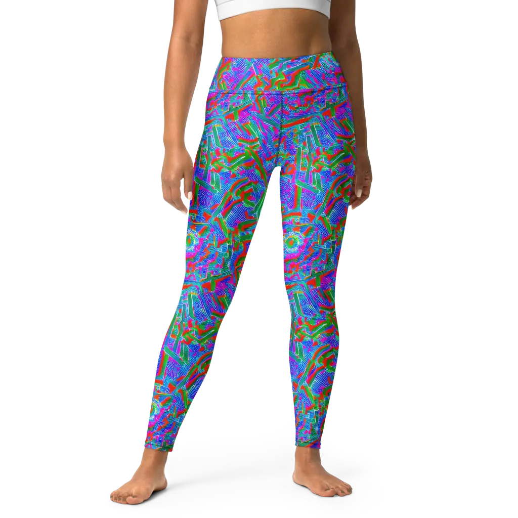Acid Comet on Yoga Leggings — Front