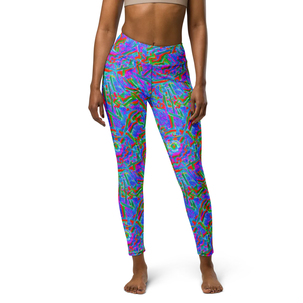 Acid Comet on Yoga Leggings — Front