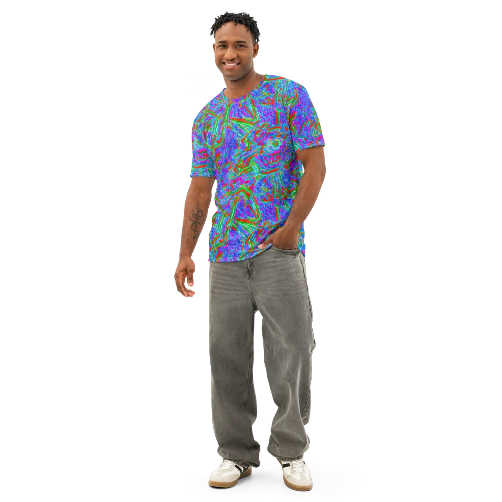 Acid Comet on Men's Cotton Crew Neck T-Shirt — Front