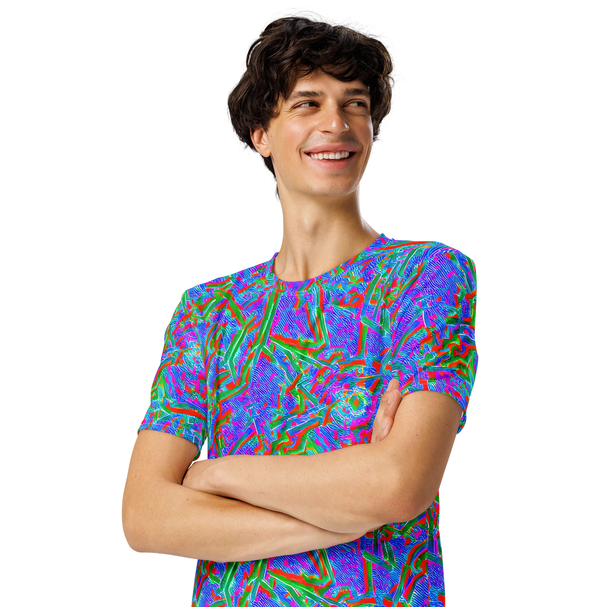 Acid Comet on Men's Crew Neck T-Shirt — Left Front