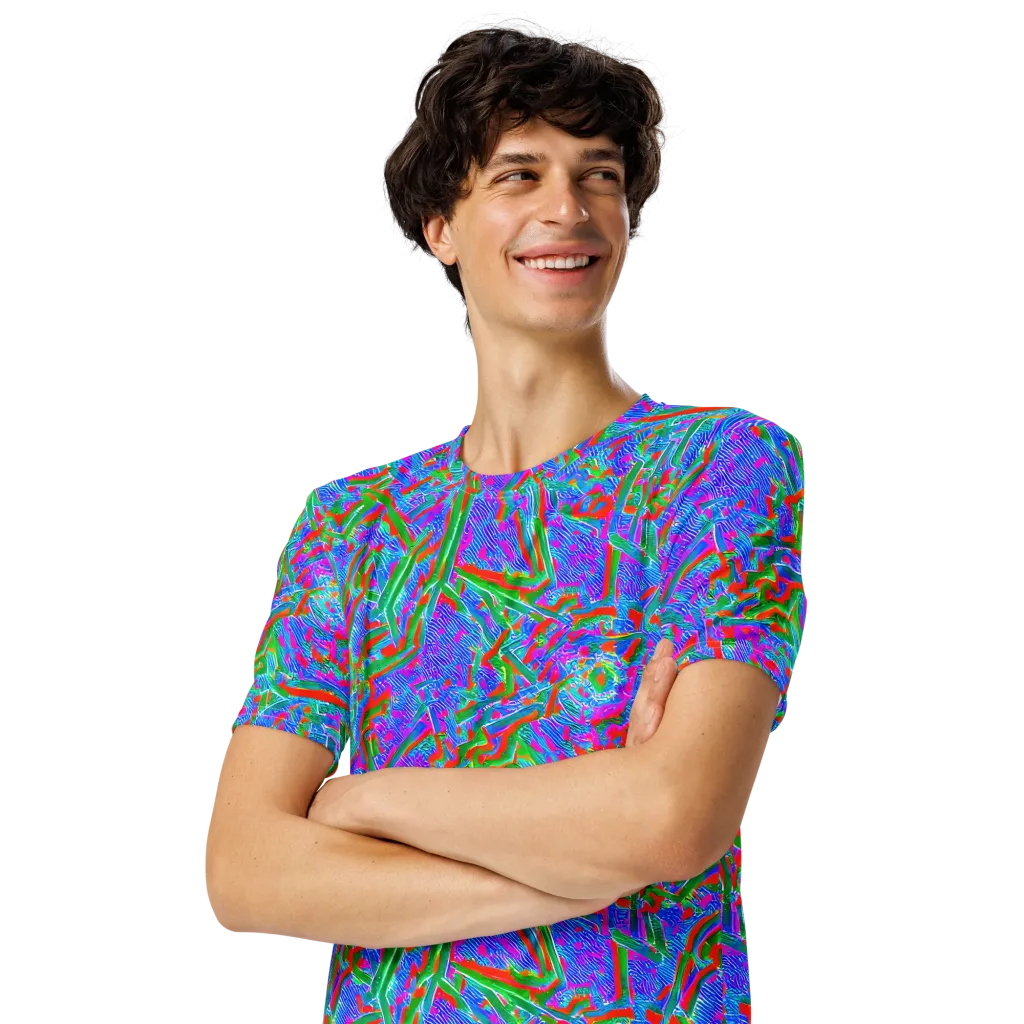 Acid Comet on Men's Crew Neck T-Shirt — Left Front