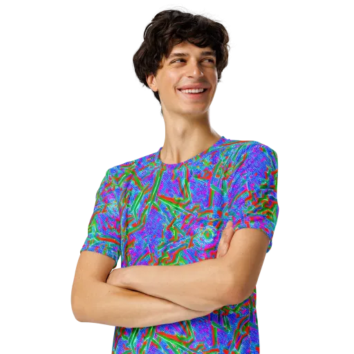 Acid Comet on a Men's Crew Neck T-Shirt