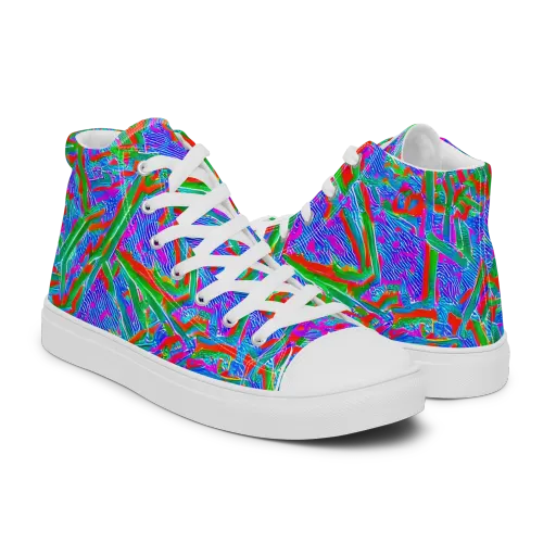 Acid Comet on a Men's High Top Canvas Shoes