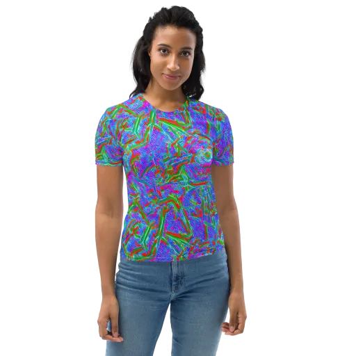 Acid Comet on a Women's Crew Neck T-Shirt