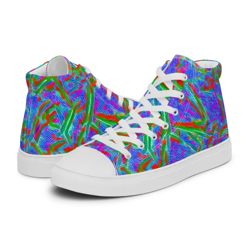 Acid Comet on a Women's High Top Canvas Shoes
