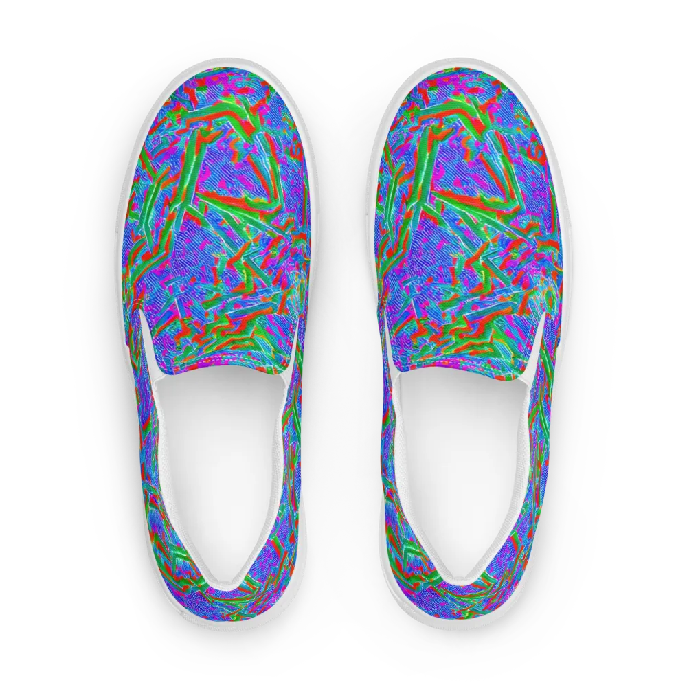 Acid Comet on Men's Slip-On Canvas Shoes — Front