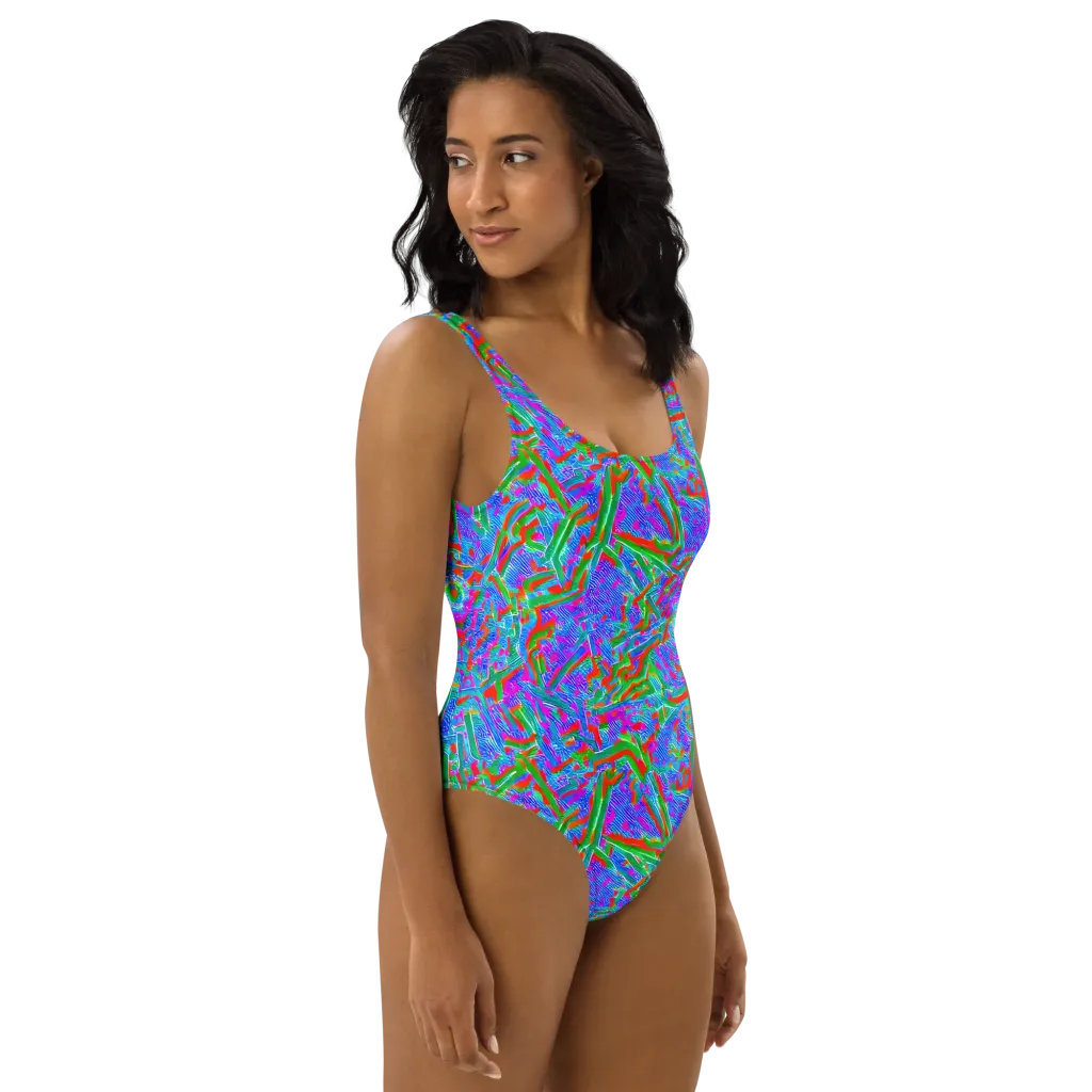 Acid Comet on One-Piece Swimsuit — Right