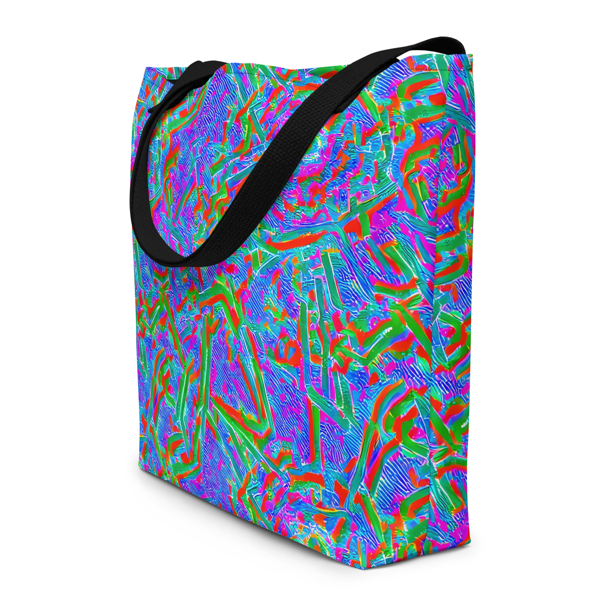 Acid Comet on Large Tote Bag W/ Pocket — Front