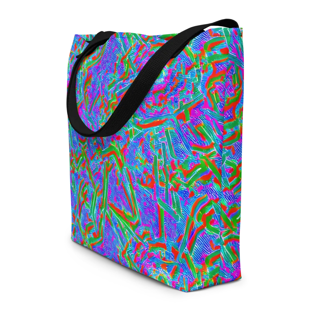 Acid Comet on Large Tote Bag W/ Pocket — Front