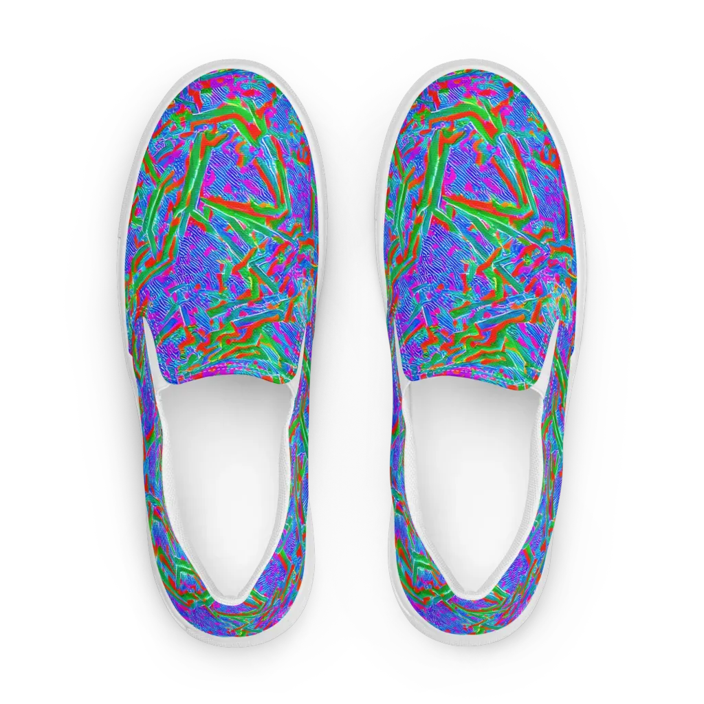 Acid Comet on Women's Slip-On Canvas Shoes — Front