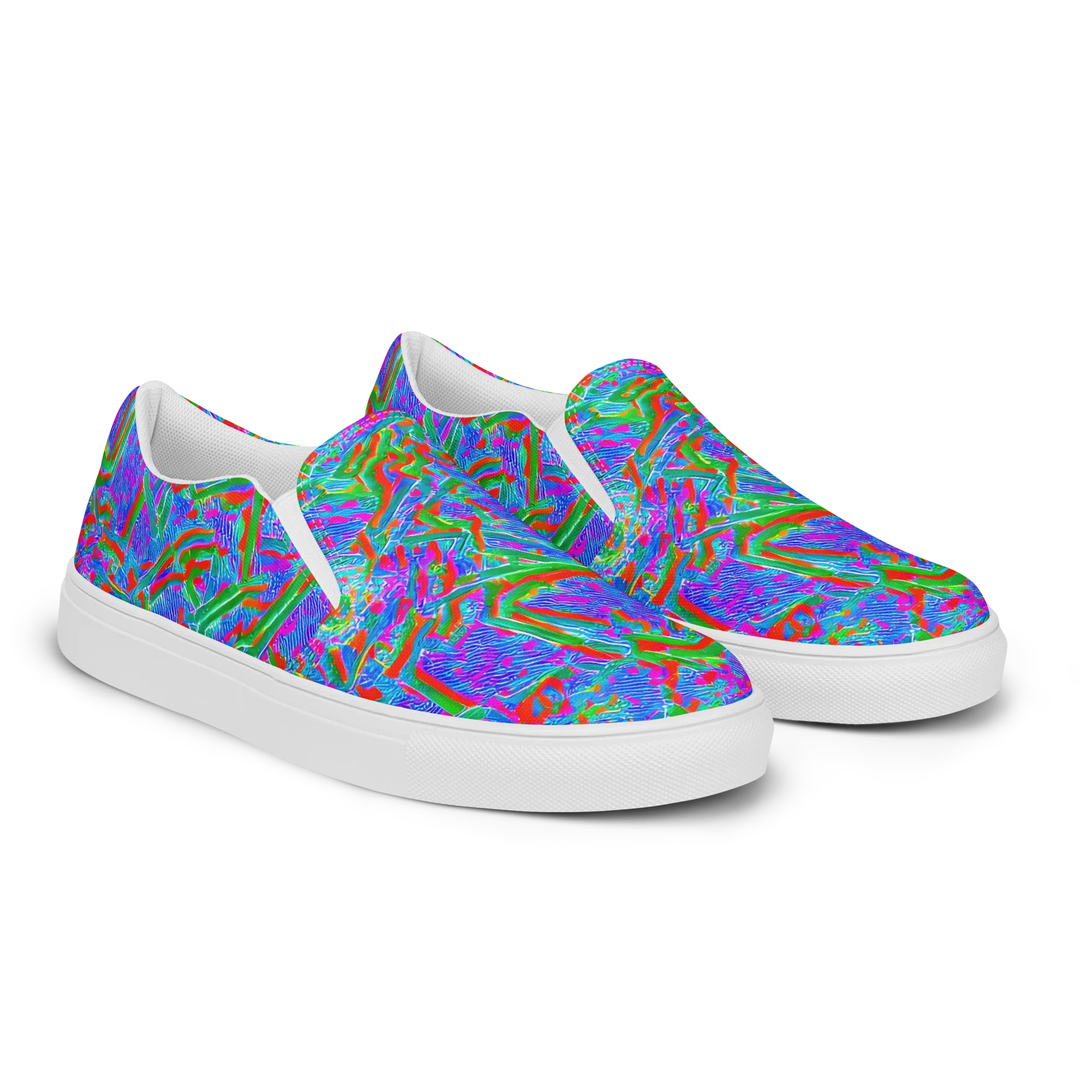 Acid Comet on Women's Slip-On Canvas Shoes — Right Front