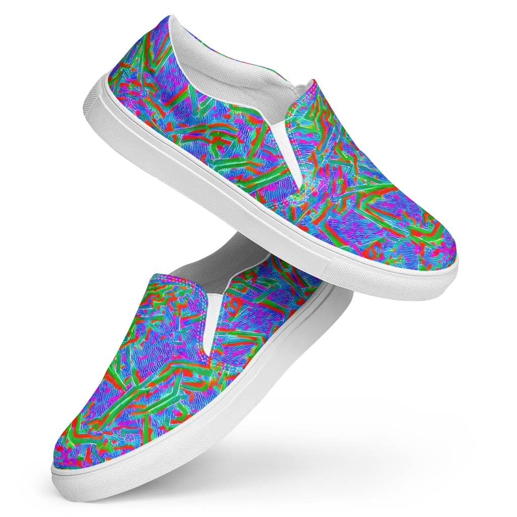 Acid Comet on Women's Slip-On Canvas Shoes — Front