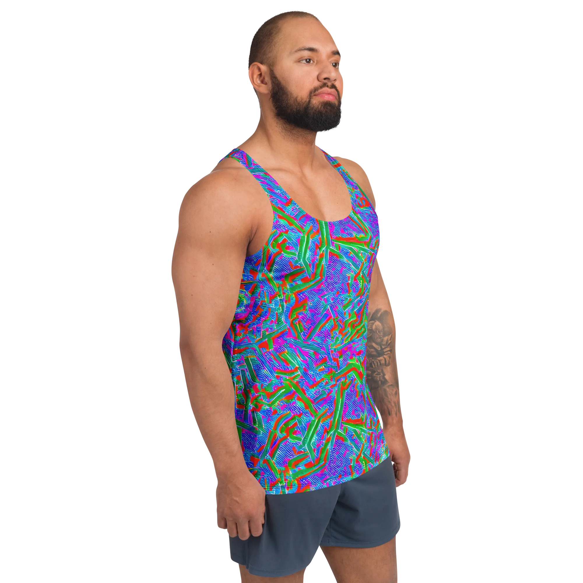 Acid Comet on Men's Tank Top — Right Front