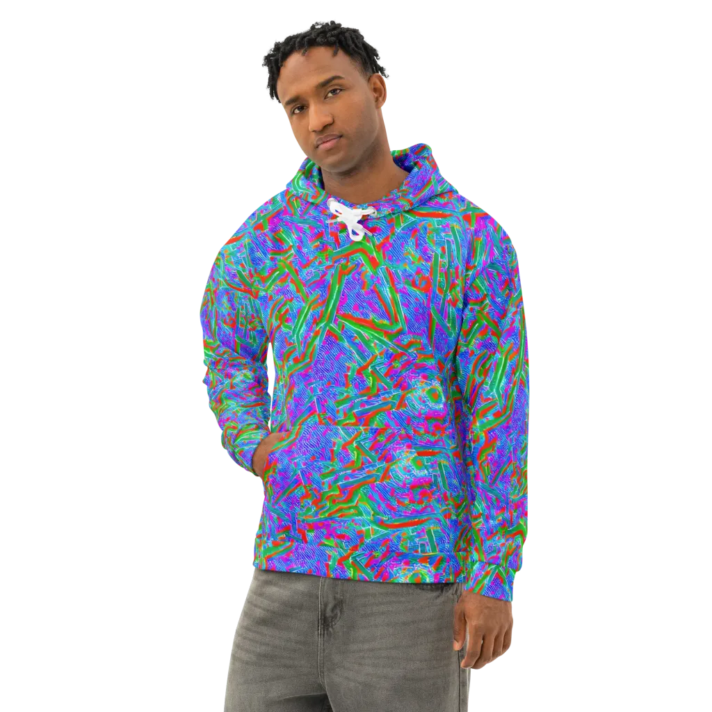 Acid Comet on Cotton Hoodie — Left Front
