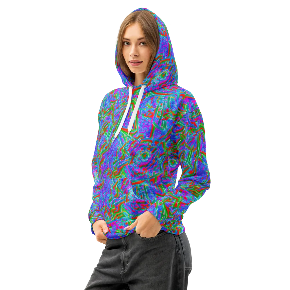 Acid Comet on Cotton Hoodie — Left Front