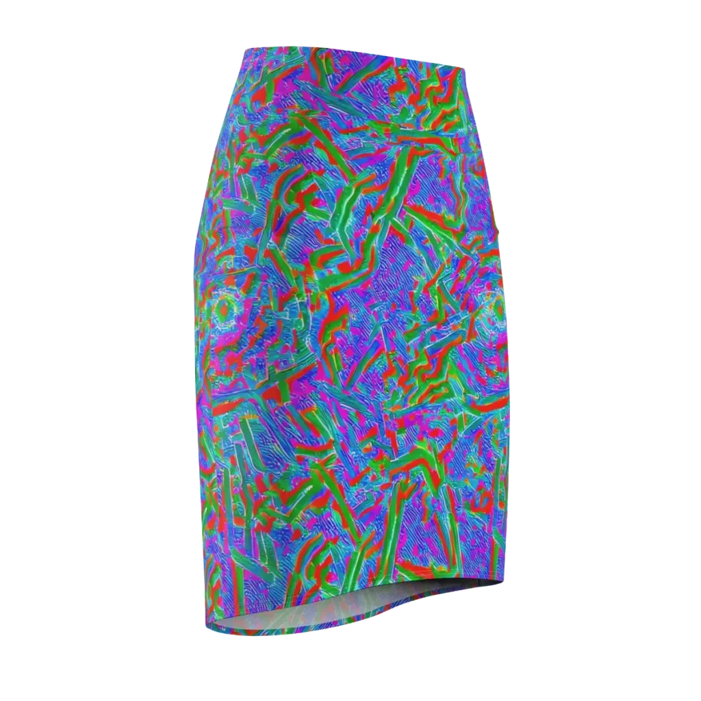 Acid Comet on Pencil Skirt — Front Side