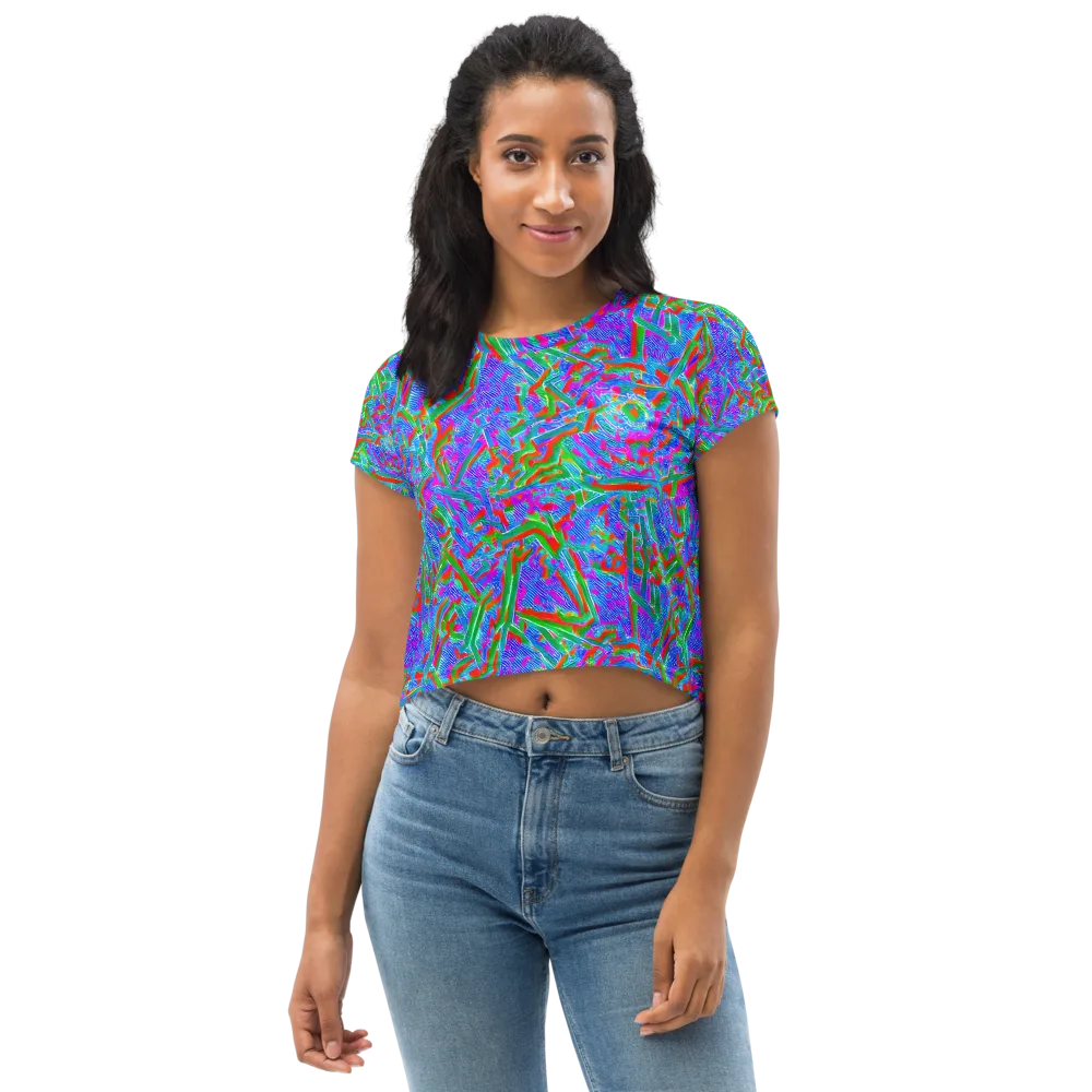 Acid Comet on Crop Tee — Front