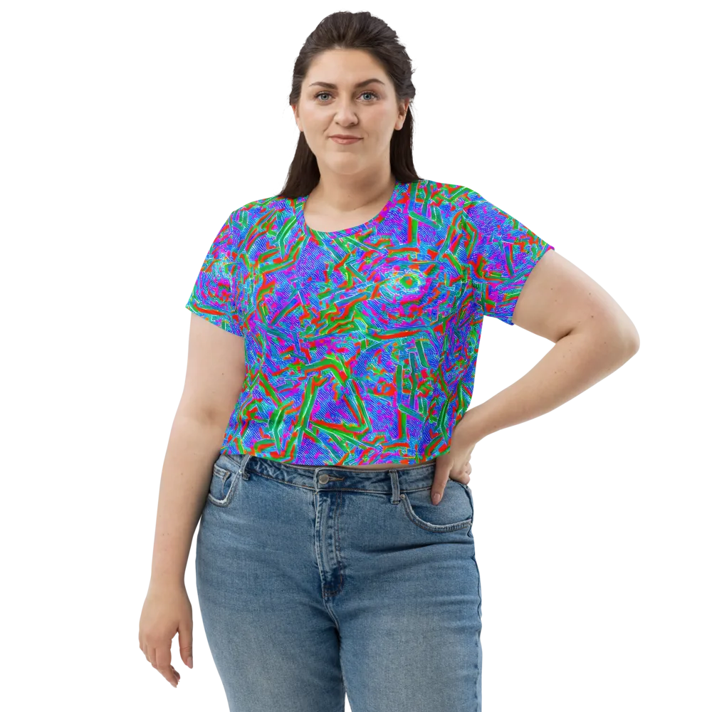 Acid Comet on Crop Tee — Front