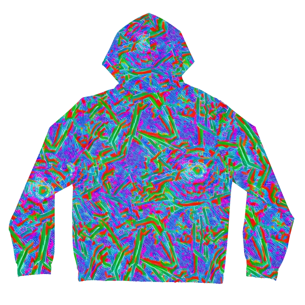 Acid Comet on Women's Full-Zip Hoodie — Back
