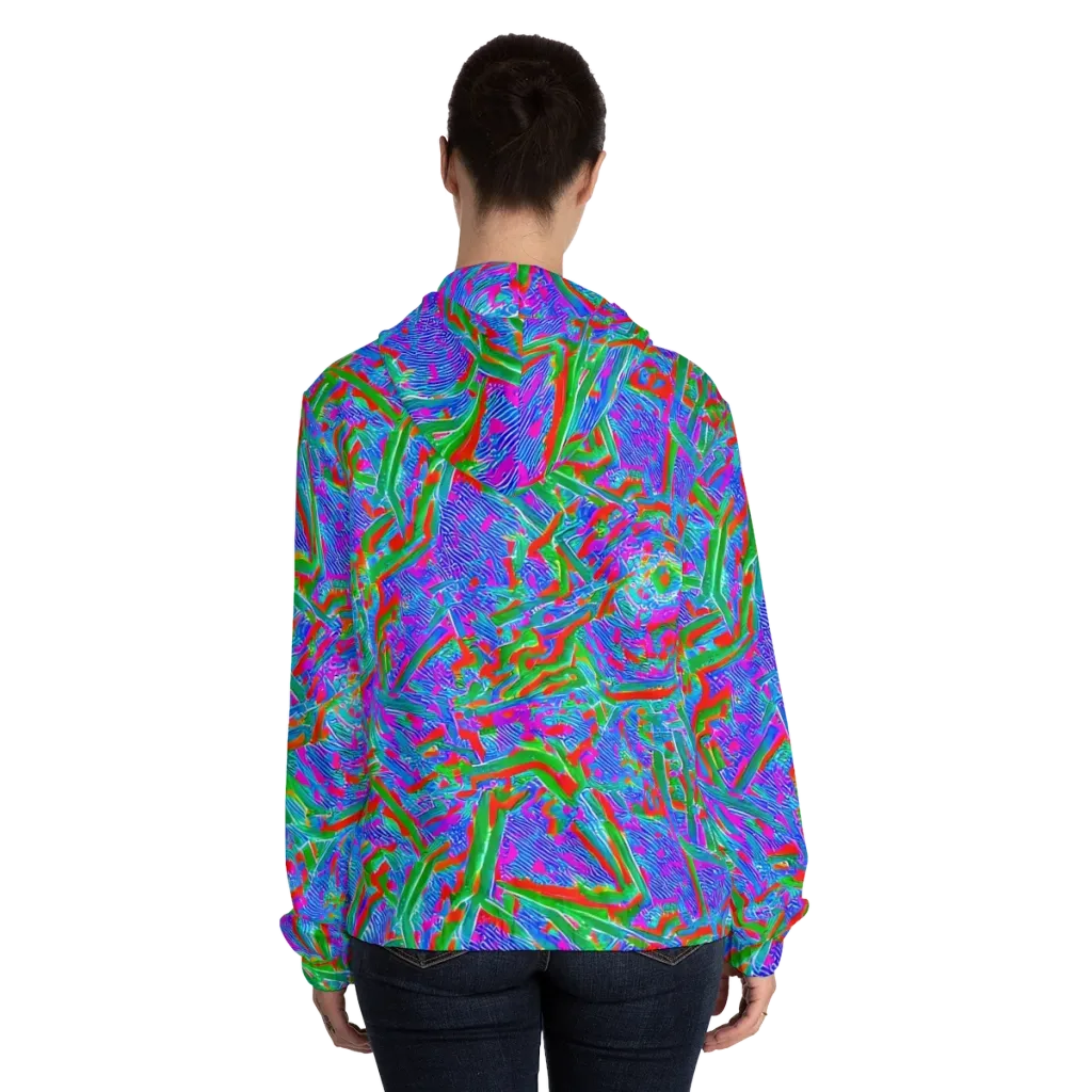 Acid Comet on Women's Full-Zip Hoodie — Back On Person