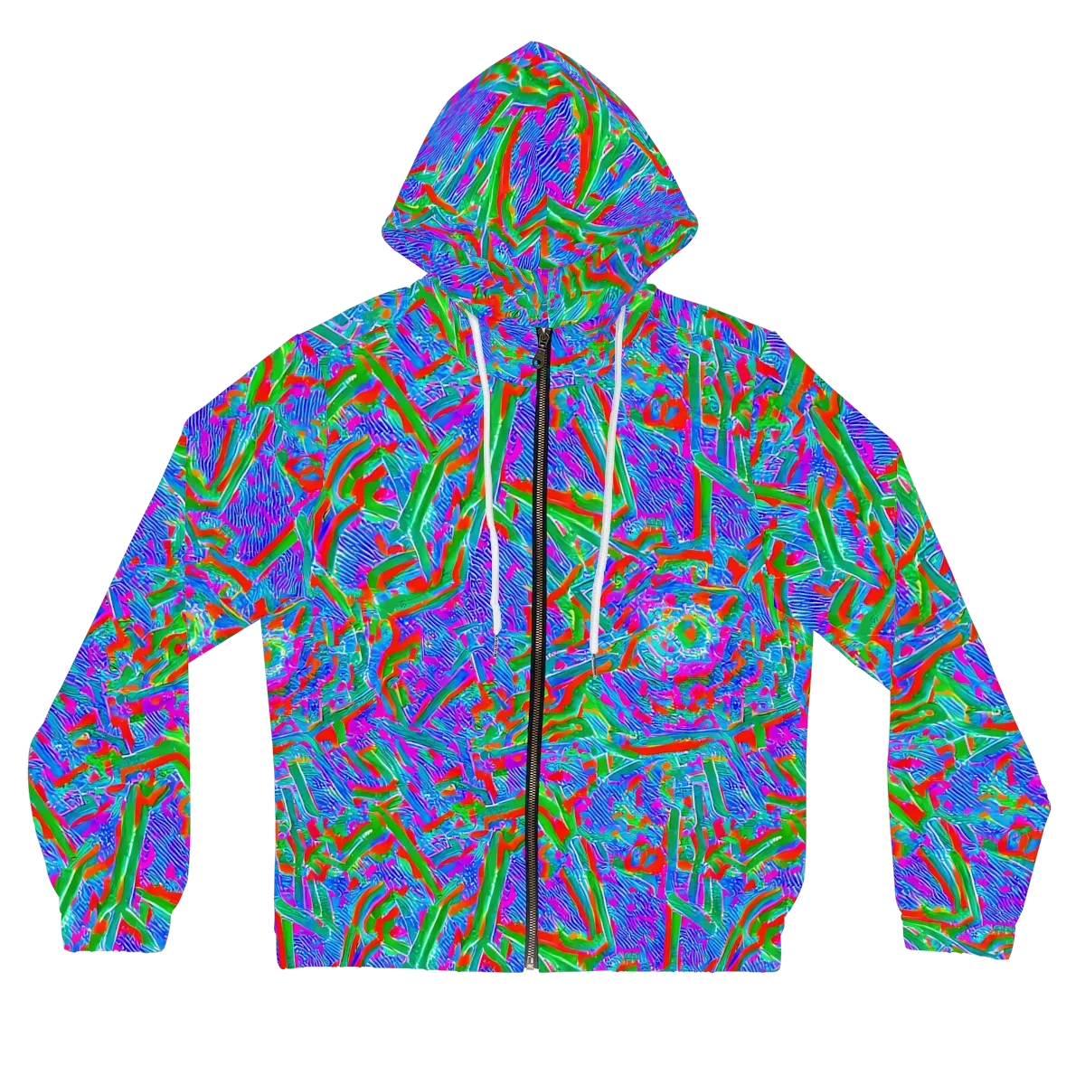 Acid Comet on Women's Full-Zip Hoodie — Front
