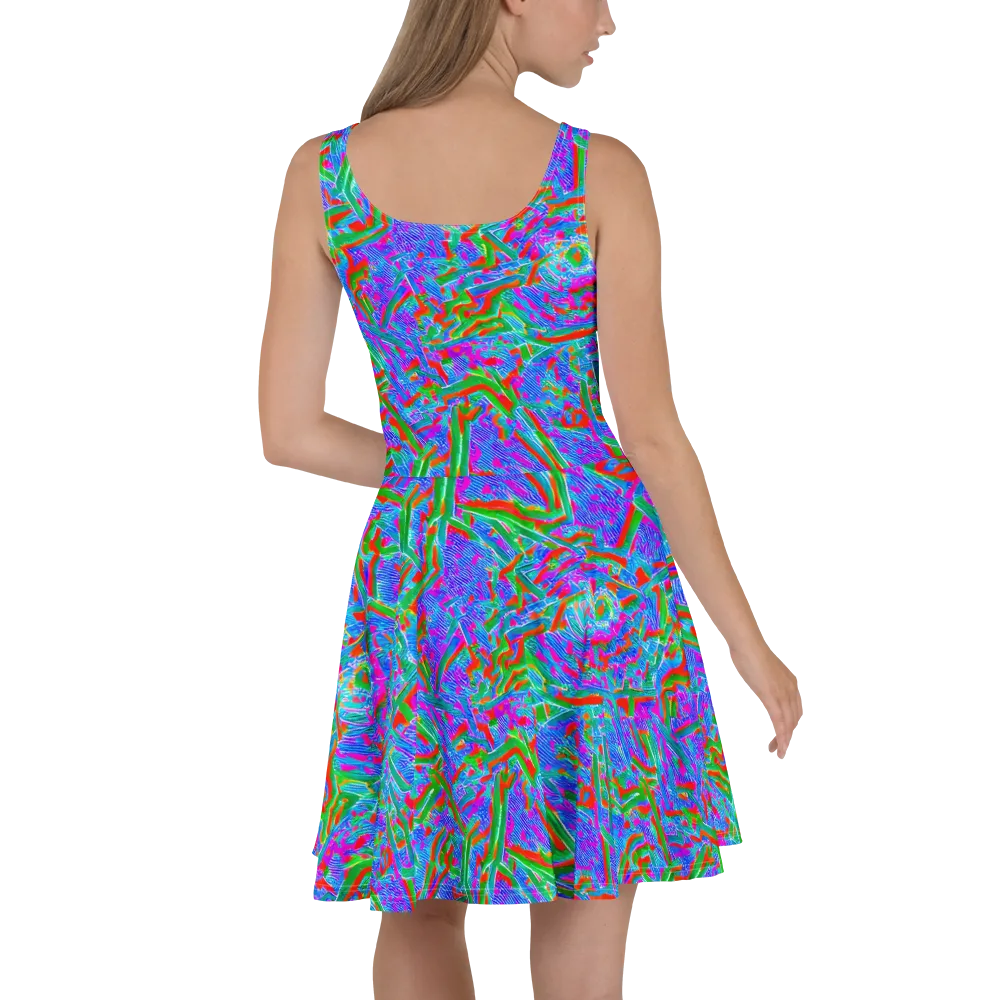Acid Comet on Skater Dress — Back