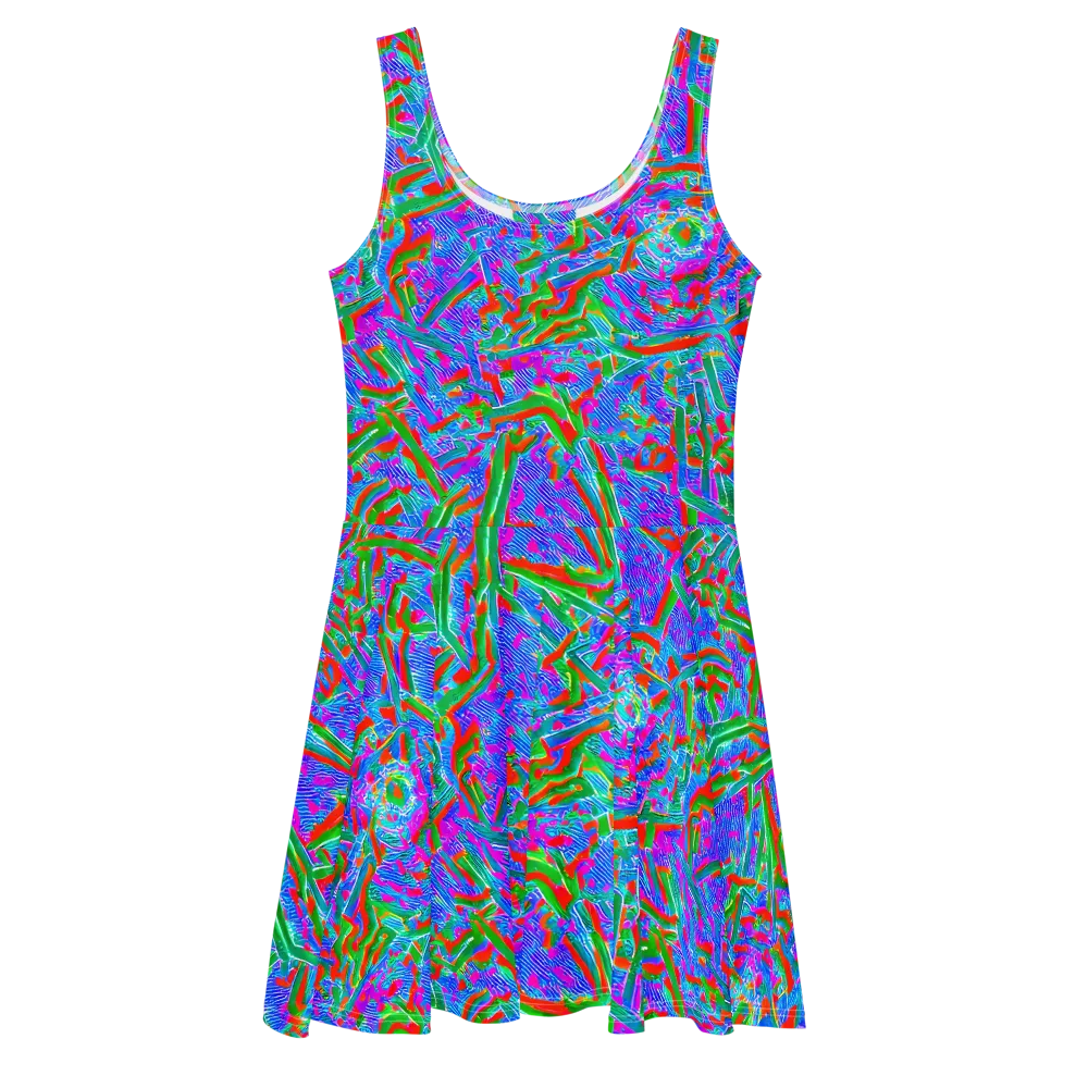 Acid Comet on Skater Dress — Front