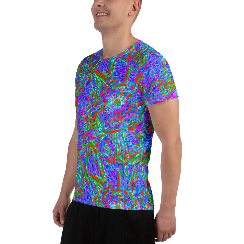 Acid Comet on Men's Athletic T-Shirt — Left