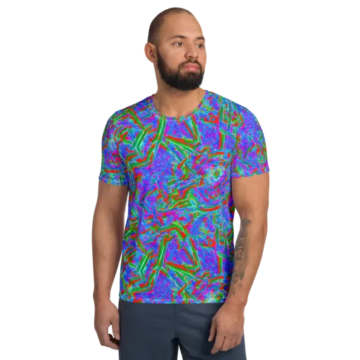 Acid Comet on a Men's Athletic T-Shirt