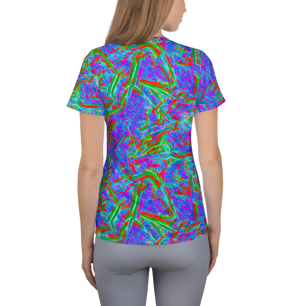 Acid Comet on Women's Athletic T-Shirt — Back