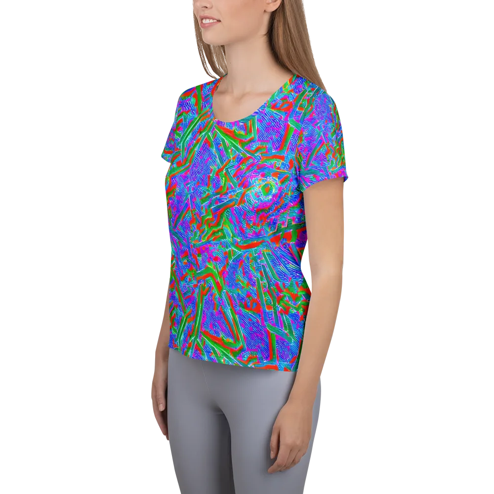 Acid Comet on Women's Athletic T-Shirt — Left