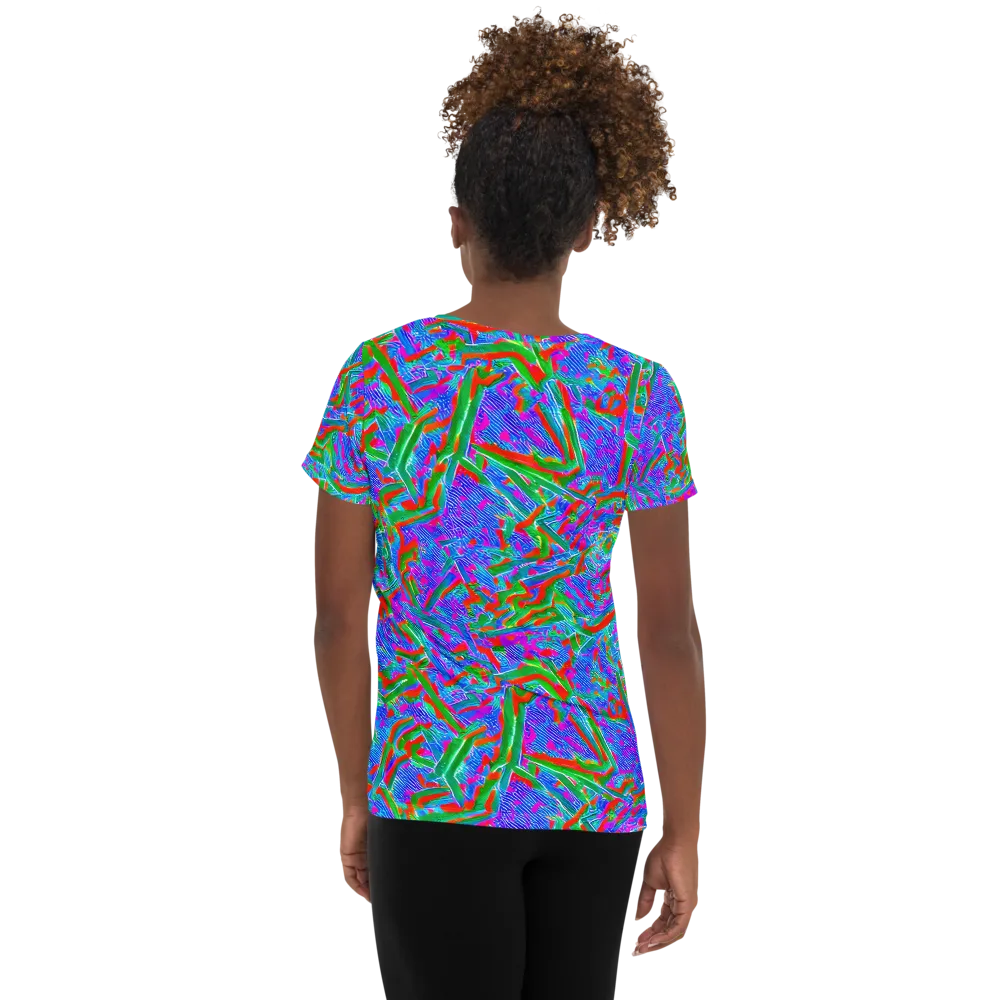 Acid Comet on Women's Athletic T-Shirt — Back