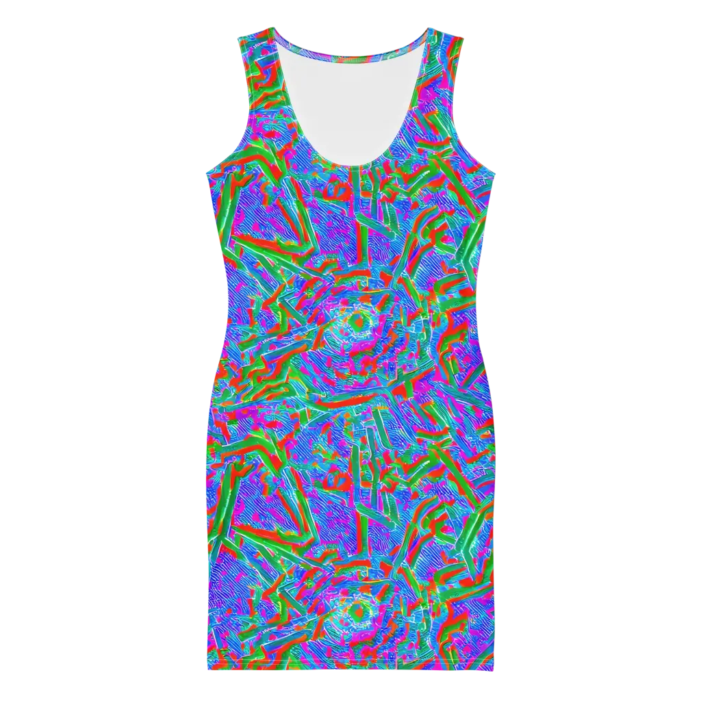 Acid Comet on Bodycon Dress — Front