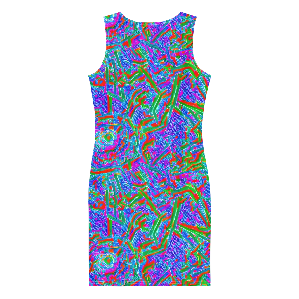 Acid Comet on Bodycon Dress — Back