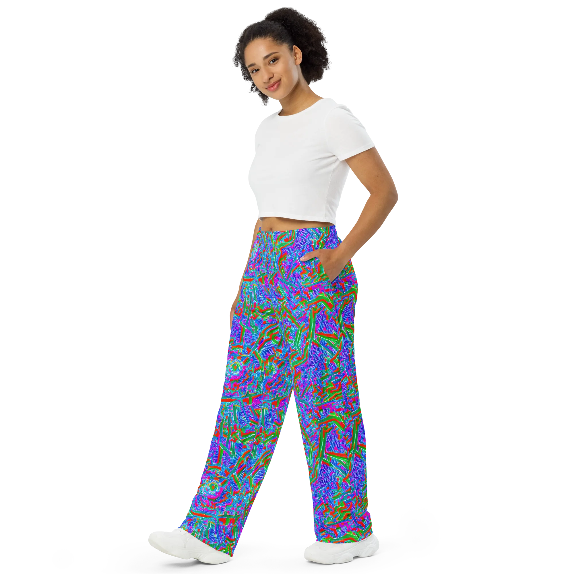 Acid Comet on Wide-Leg Pants — Left Front