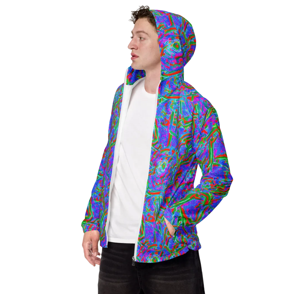 Acid Comet on Men's Windbreaker — Left Front