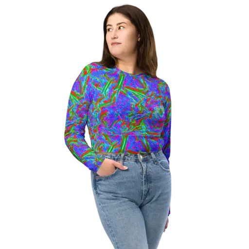 Acid Comet on a Long Sleeve Crop Top