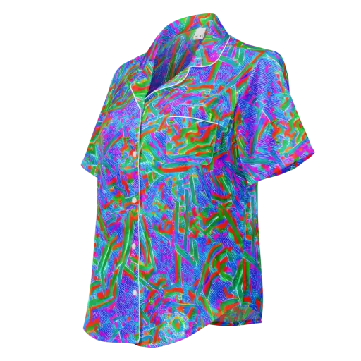 Acid Comet on a Women's Short Sleeve Pajama Top
