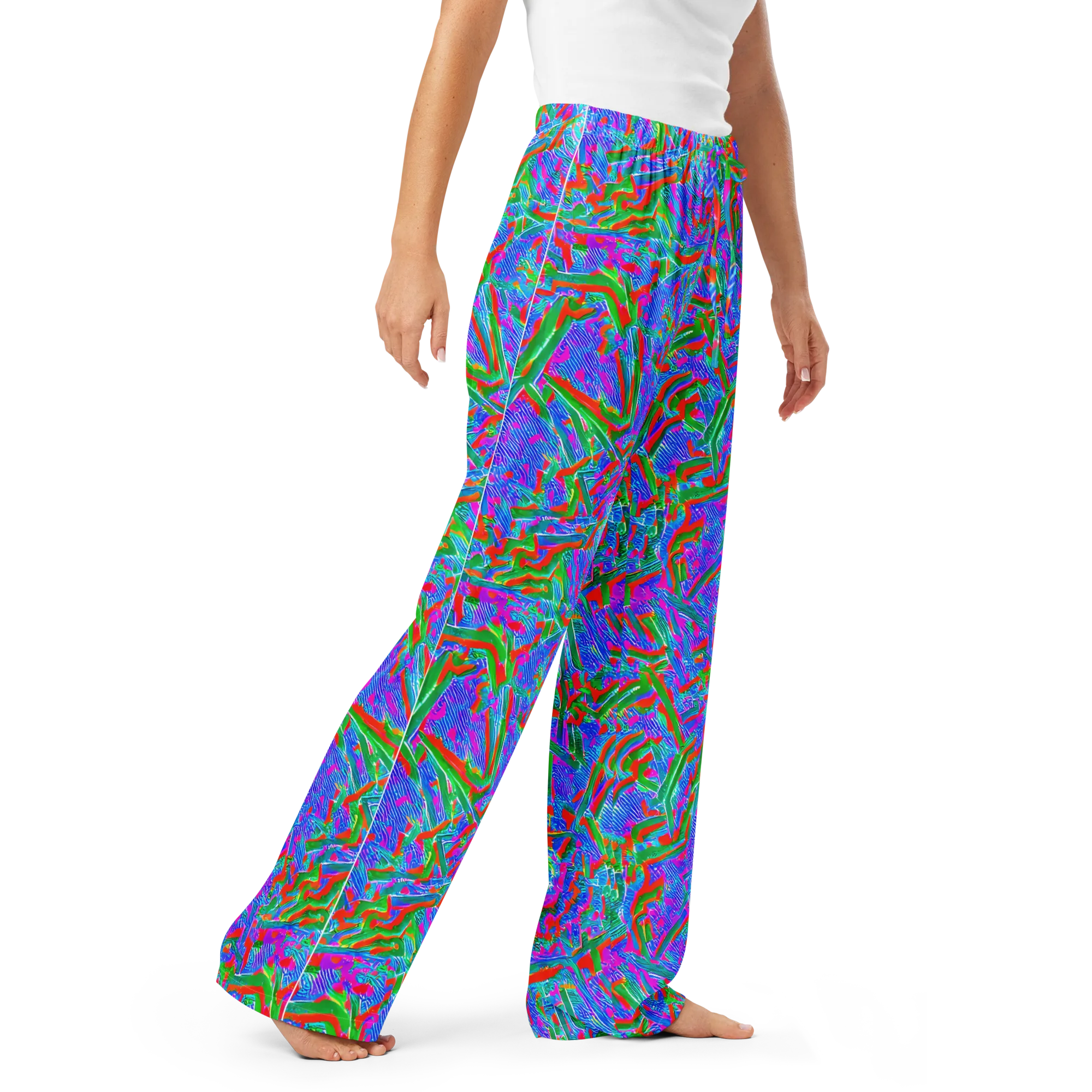 Acid Comet on Women's Pajama Pants — Right Front