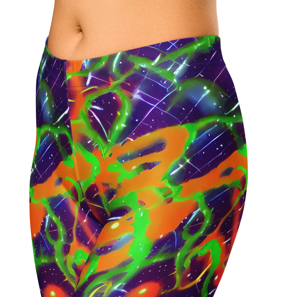 Galactic Acid on Capri Leggings — Zoomed-in