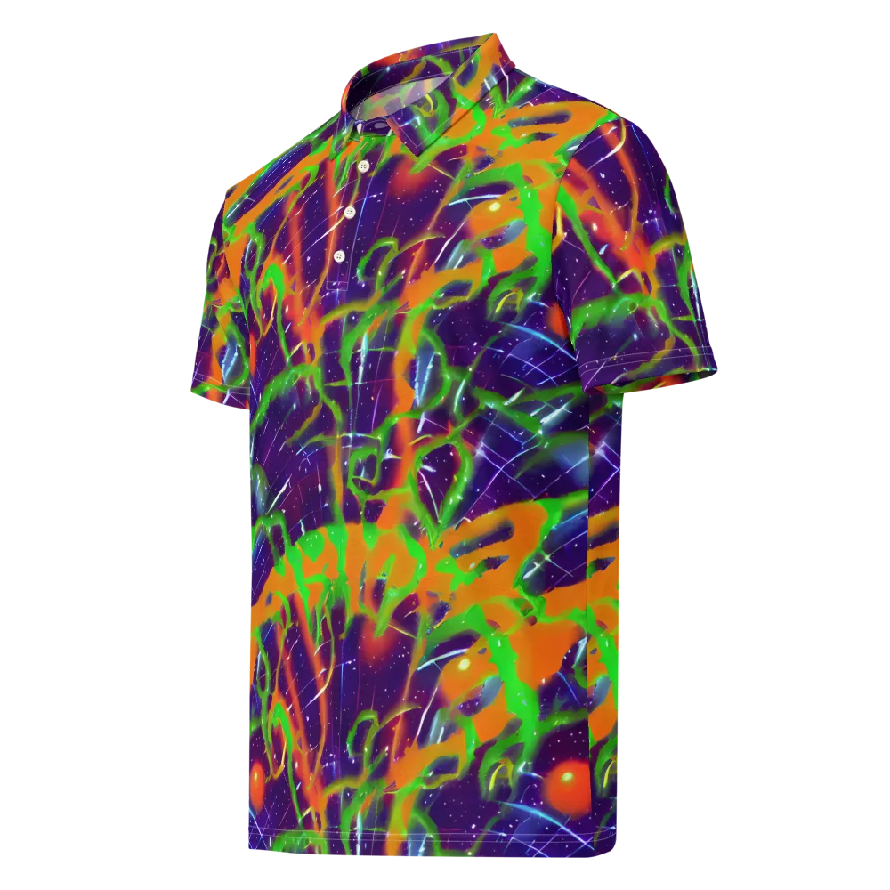 Galactic Acid on Men's Slim Fit Polo Shirt — Left Front