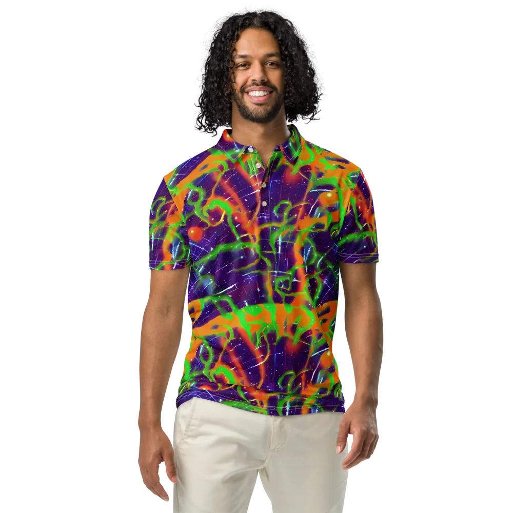 Galactic Acid on Men's Slim Fit Polo Shirt — Front