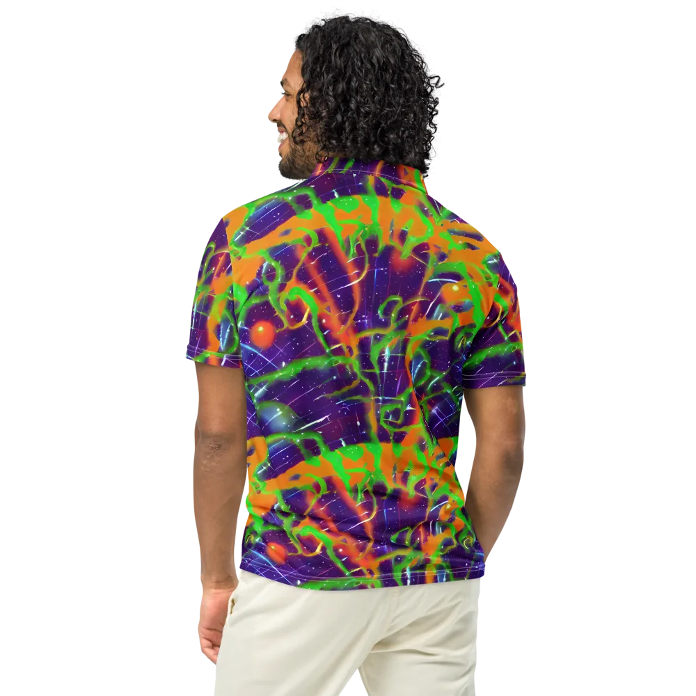 Galactic Acid on Men's Slim Fit Polo Shirt — Back