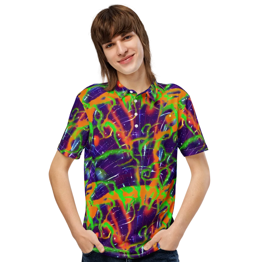 Galactic Acid on Men's Slim Fit Polo Shirt — Front