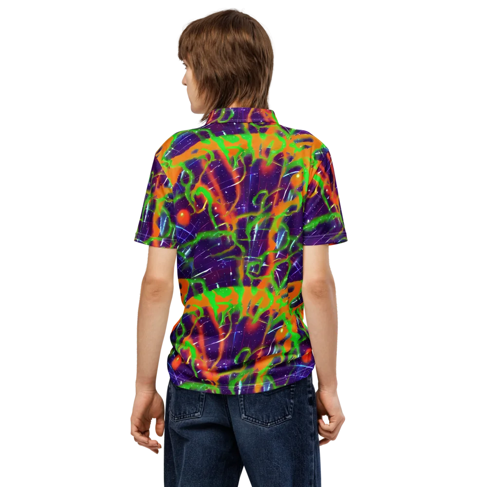 Galactic Acid on Men's Slim Fit Polo Shirt — Back
