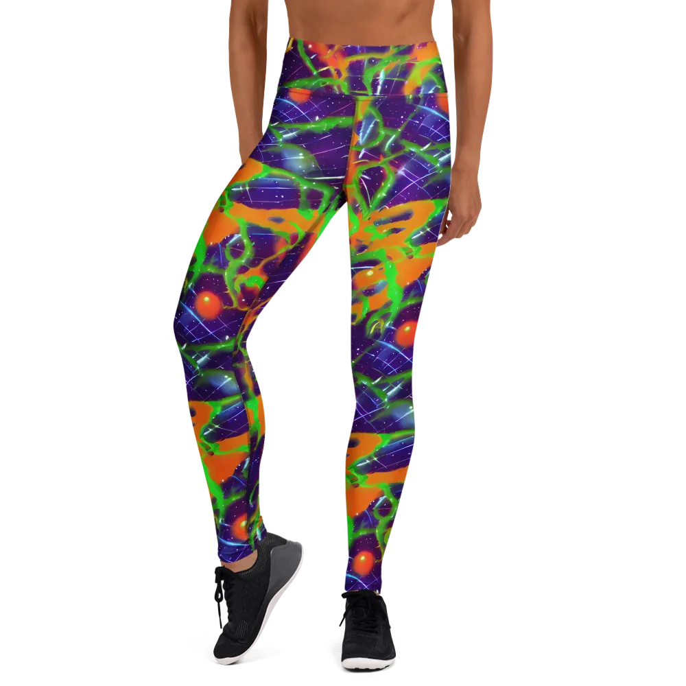 Galactic Acid on Yoga Leggings — Front