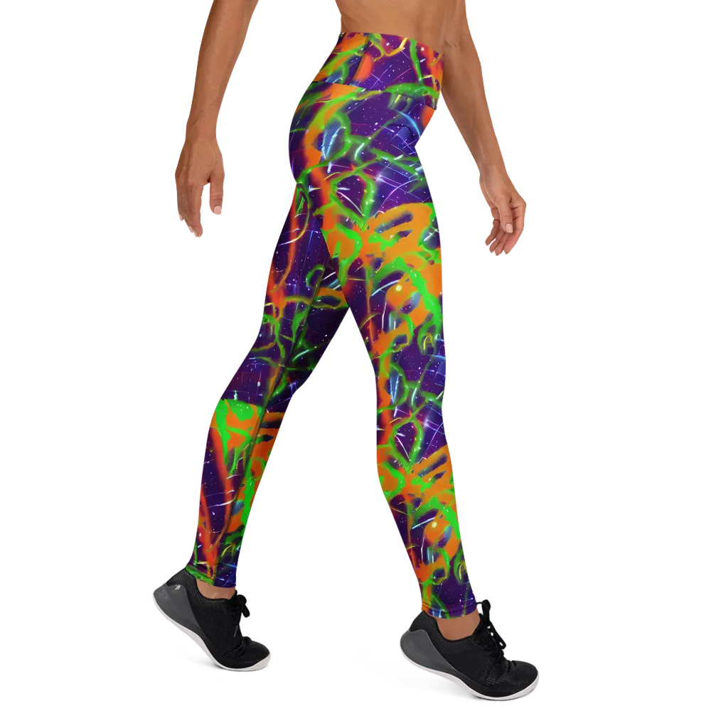 Galactic Acid on Yoga Leggings — Right