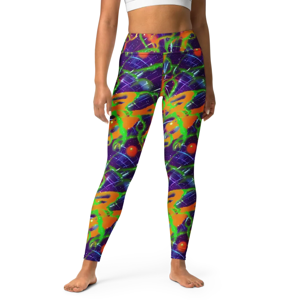 Galactic Acid on Yoga Leggings — Front