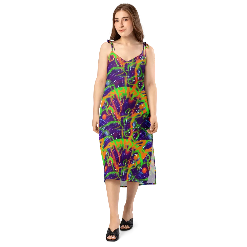Galactic Acid on Slip Dress — Front