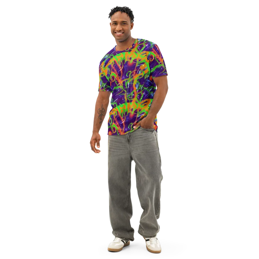 Galactic Acid on Men's Cotton Crew Neck T-Shirt — Front